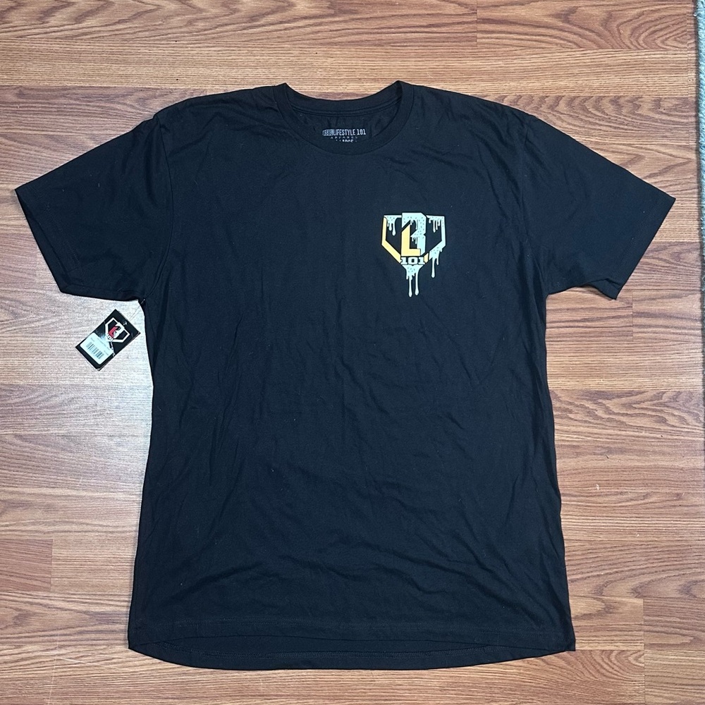 Black Baseball Lifestyle 101 BL101 Mint Ice Cream Short-Sleeve Men's T-Shirt XL